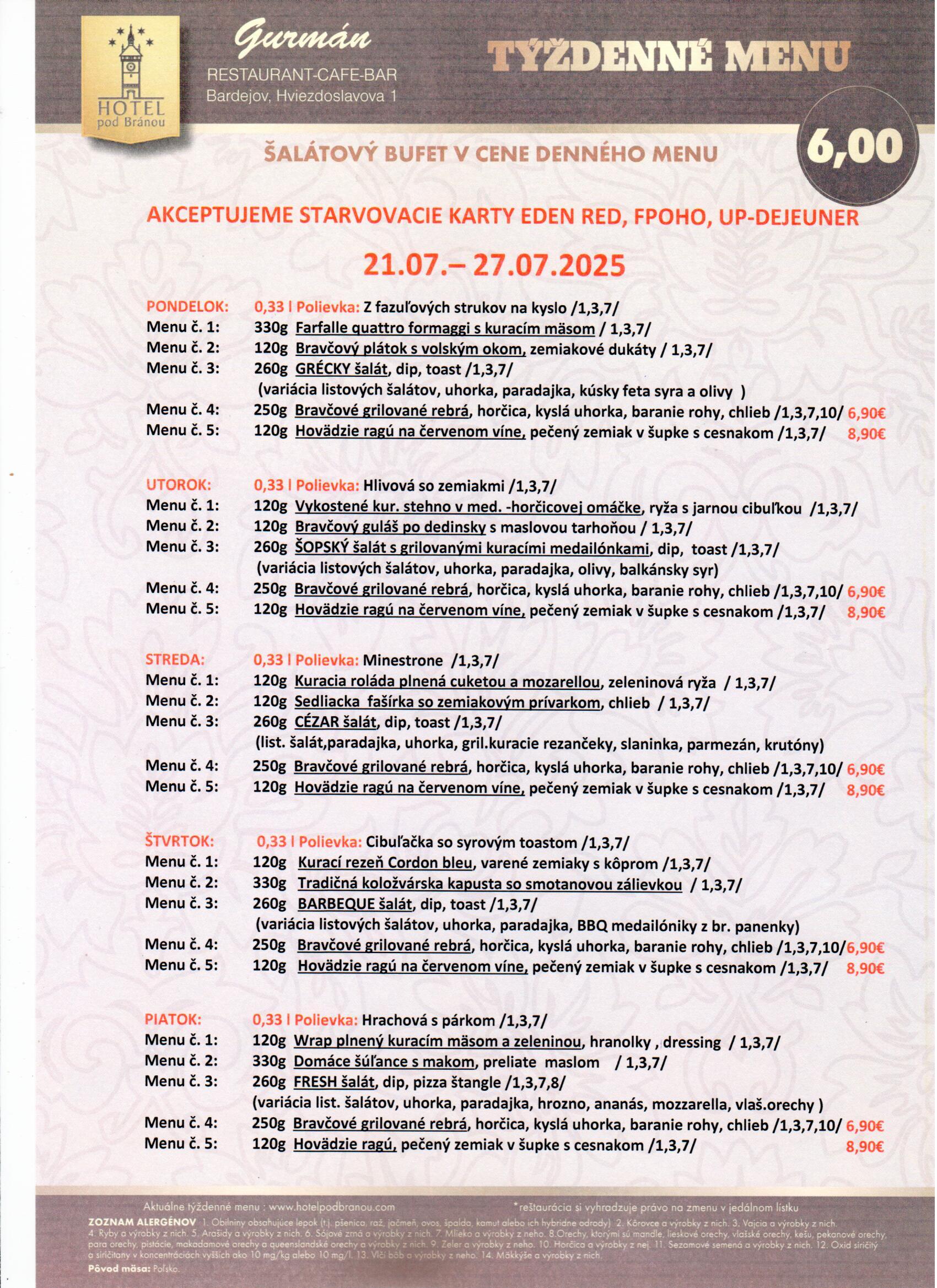 Denné menu